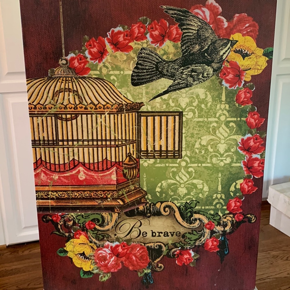 A little bird told me by Melody Ross be brave wall art